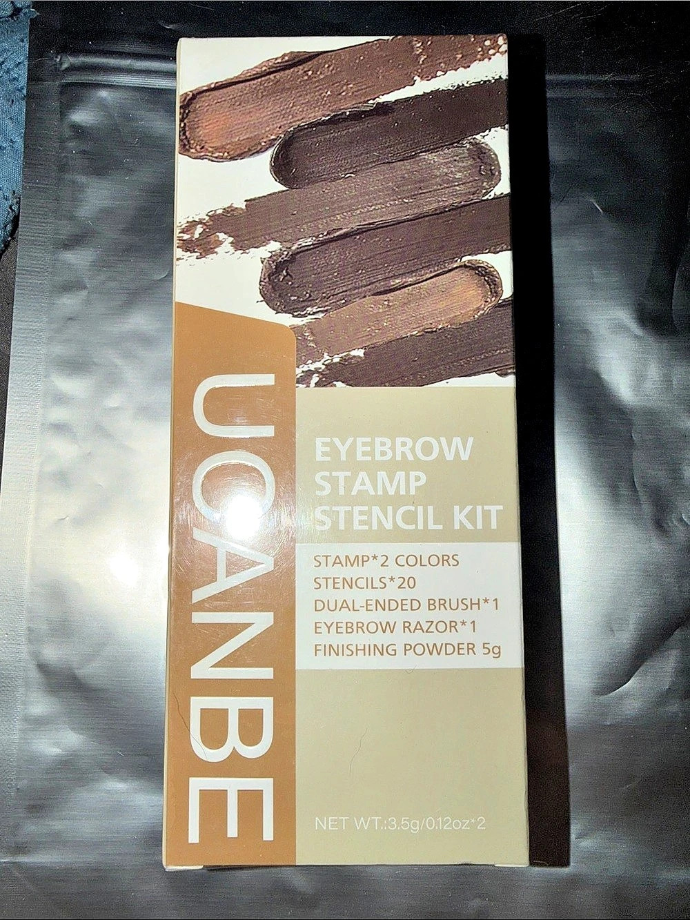 UCANBE Eyebrow Stamp Stencil Kit Brown Brow Kit NWT